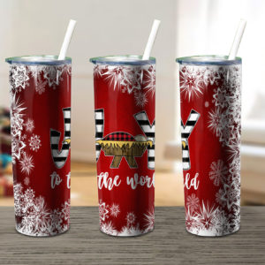 Joy To The World Baby Jesus Skinny Tumbler