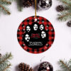 Eddie Van Halen Merry Christmas Circle Ornament