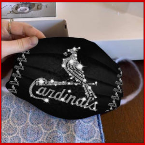 St. Louis Cardinals glitter diamond cloth face mask reusable