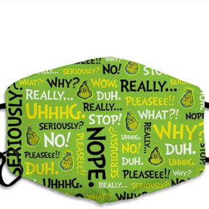 Grumpy Grinch Movie Face Mask