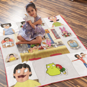 Bob's Burgers Tv Series Characters Fleece Blanket, Sherpa Blanket