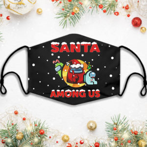 Santa Among Us Video Game Face Mask