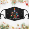 Among Us Friends Merry Christmas Face Mask