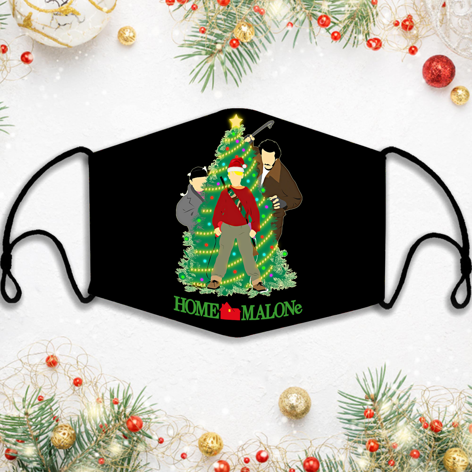Home Alone Characters Merry Christmas Face Mask Home Alone Characters Merry Christmas Face Mask