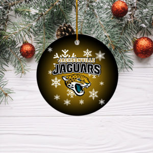Jacksonville Jaguars Merry Christmas Circle Ornament