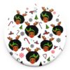 Black Women Christmas Pattern Ornament