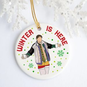 Winter Is Here Funny Friends Joey Christmas Decorative Ornament