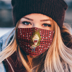 Eddie Van Halen Merry Christmas Face Mask