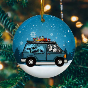 The Wet Bandits Crowbars Up Decorative Christmas Circle Ornament