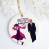 Baby Yoda I Have Spoken Funny Quarantine Christmas Pandemic 2020 Holiday Circle Ornament