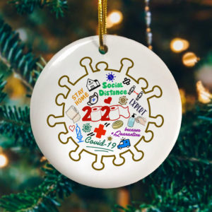 2020 Quarantine Pandemic Christmas Covid Funny Annual Events The Year We Will Never Forget Christmas Ornament