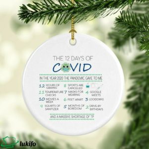 12 Days Of Corona 2020 Pandemic quarantine Christmas ornament