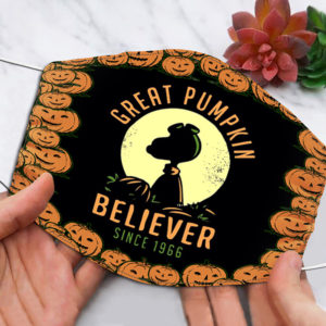 Snoopy Great Pumpkin Believer Since 1966 Face Mask