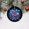 Tampa Bay Buccaneers Merry Christmas Circle Ornament