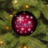 Los Angeles Dodgers Merry Christmas Circle Ornament