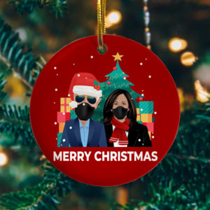 Biden Harris Merry Christmas Ornament