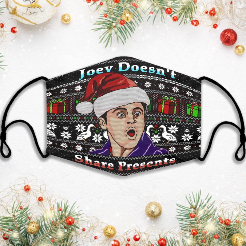 Joey Doesnt Share Presents Friends Ugly Chrismas Face Mask