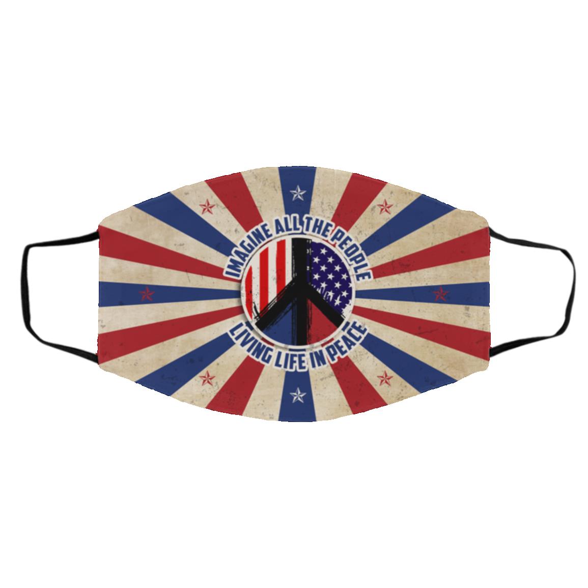 Imagine All The People Mask Face Mask Imagine All The People Mask Face Mask