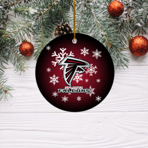 Atlanta Falcons Merry Christmas Circle Ornament