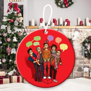 Niall Horan, Liam Payne, Harry Styles, Louis Tomlinson, Zayn Malik, One Direction Christmas Decorative Ornament