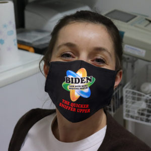 The Quicker Sniffer Upper Funny Joe Biden Sniffing Trump Is My President Face Mask