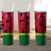Watermelon Glitter Tumbler Christmas Skinny Tumbler