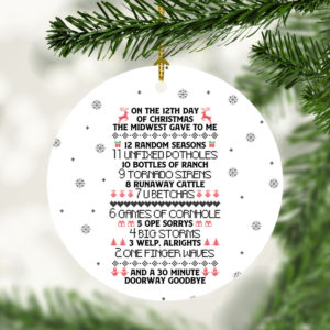 12 Days Of Corona 2020 Quarantine Decorative Christmas Ornament