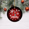 Seattle Seahawks Merry Christmas Circle Ornament