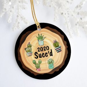 2020 Succ?d Caztus Funny Quarantine Christmas Pandemic Christmas Decorative Ornament