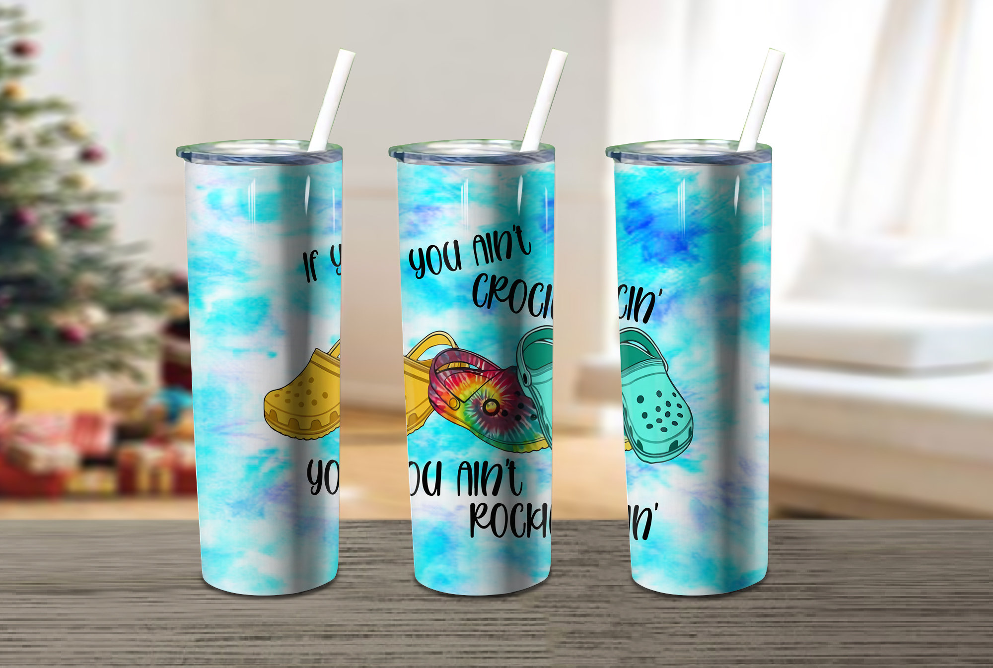 If You Aint Crocin You Aint Rocking Skinny Tumbler