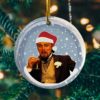 Merry Christmas 2020 Holiday Santa Green Character Wearing Mask Christmas Decorative Ornament