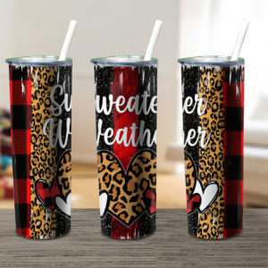 Sweater Weather Merry Christmas Skinny Tumbler