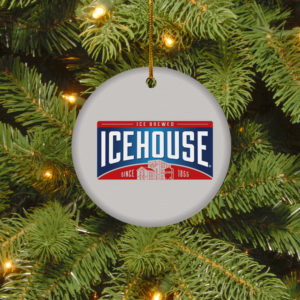 Icehouse Merry Christmas Circle Ornament