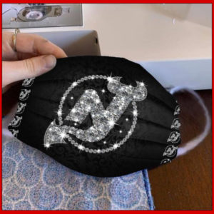 New York Jets glitter diamond cloth face mask reusable