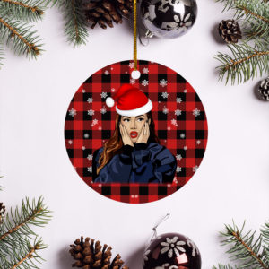 Olivia Rodrigo Merry Christmas Circle Ornament