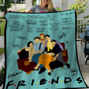 Friends Tv Show American Sitcom Quotes Fleece Blanket, Sherpa Blanket