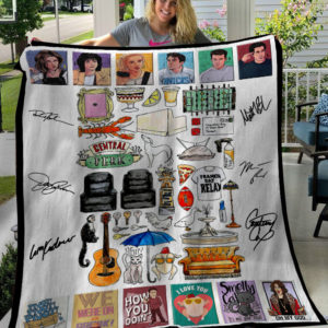 Friends Tv Show American Sitcom Icons Fleece Blanket, Sherpa Blanket