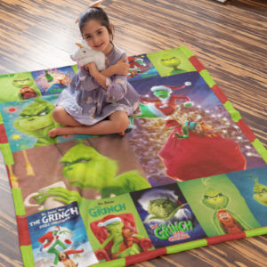 I’m The Grinch Christmas Grinch Fleece Blanket, Sherpa Blanket