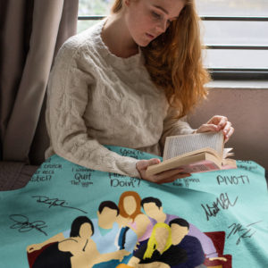 Friends Tv Show American Sitcom Quotes Fleece Blanket, Sherpa Blanket