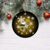 New England Patriots Merry Christmas Circle Ornament