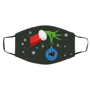 The Grinch Christmas Ornament Carolina Panthers Face Mask