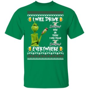 Grinch I Will Drink Yuengling Lager Here And There Everywhere Sweatshirt