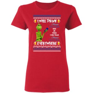 Grinch I Will Drink Michelob Ultra Here And There Everywhere Sweatshirt