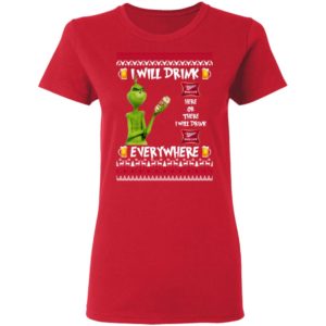 Grinch I Will Drink Miller High Life Here And There Everywhere Sweatshirt