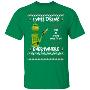 Grinch I Will Drink Carlsberg Here And There Everywhere Sweatshirt