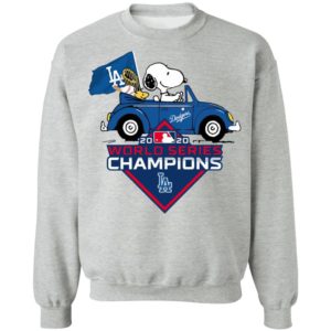 Snoopy And Woodstock Los Angeles Dodgers 2020 World Series Champions Shirt