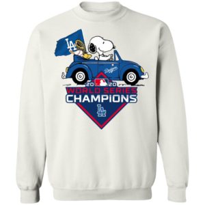 Snoopy And Woodstock Los Angeles Dodgers 2020 World Series Champions Shirt