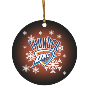Oklahoma City Thunder Merry Christmas Circle Ornament
