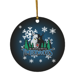 Minnesota Timberwolves Merry Christmas Circle Ornament