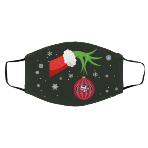 The Grinch Christmas Ornament San Francisco 49ers Face Mask
